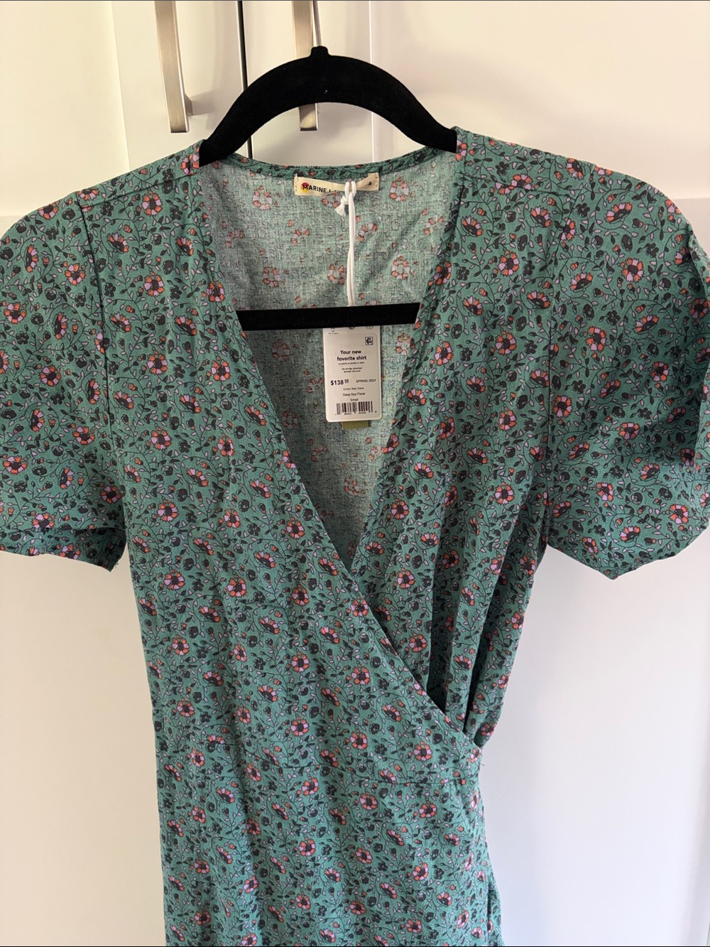 Marine Layer Green Floral Midi Dress